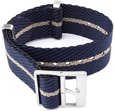 Correa textil Ricardo Mantova premium, Blue/Beige, NATO