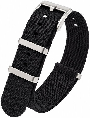 Correa textil Ricardo Olbia premium, Black, NATO