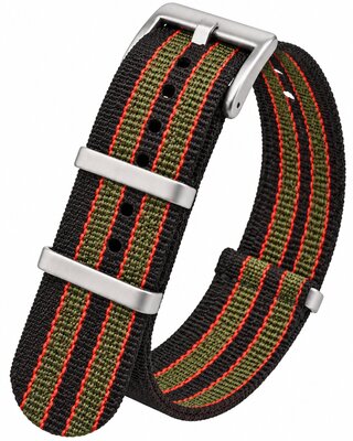 Correa textil Ricardo Ravenna premium, Green/Black, NATO