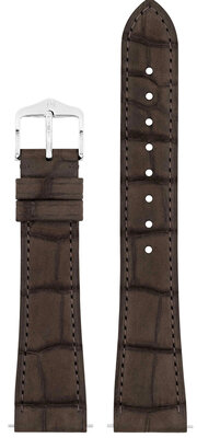 Correa de cuero Hirsch London Nubuk L 04277010-2, marrón, piel de aligátor, délka L, Quick Release