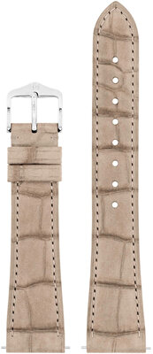 Correa de cuero Hirsch London Nubuk L 04277090-2, beige, piel de aligátor, délka L, Quick Release