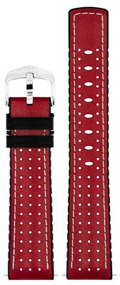 Correa de cuero Hirsch Tiger L 0915002020-2, rojo, piel de becerro, longitud L, Quick Release