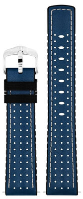 Correa de cuero Hirsch Tiger L 0915002080-2, azul, piel de becerro, longitud L, Quick Release
