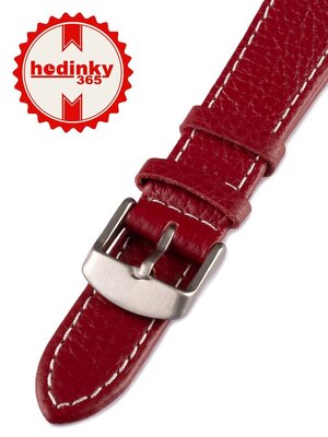 Correa de reloj unisex de cuero rojo W-00-D