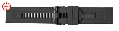 Correa de silicona Ricardo 26mm (para Garmin Fenix 8/7X/6X (51mm), Tactix, etc.), negro, QuickFit
