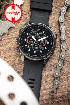 Correa de silicona Ricardo 26mm (para Garmin Fenix 8/7X/6X (51mm), Tactix, etc.), negro, QuickFit