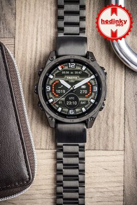 Brazalete de acero inoxidable Ricardo 22mm (para Garmin Fenix 8/7/6 (47mm), Epix 2, etc.), negro V1, QuickFit