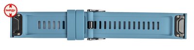 Correa de silicona Ricardo 26mm (para Garmin Fenix 8/7X/6X (51mm), Tactix etc.), azul V1, QuickFit