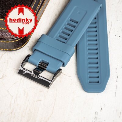 Correa de silicona Ricardo 26mm (para Garmin Fenix 8/7X/6X (51mm), Tactix etc.), azul V1, QuickFit