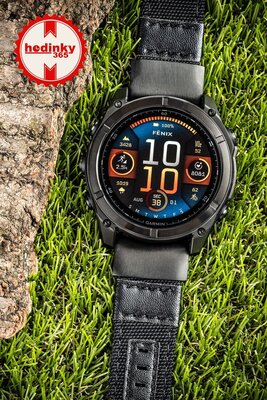 Correa de nailon Ricardo 26mm (para Garmin Fenix 8/7X/6X (51mm), Tactix etc.), negro, QuickFit