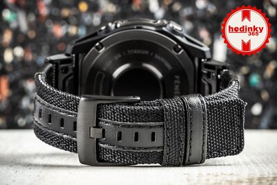 Correa de nailon Ricardo 26mm (para Garmin Fenix 8/7X/6X (51mm), Tactix etc.), negro, QuickFit