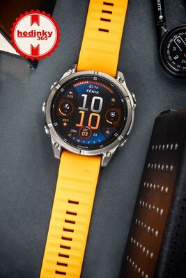 Correa de silicona Ricardo 22mm (para Garmin Fenix 8/7/6 (47mm), Epix 2 etc.), naranja V1, QuickFit
