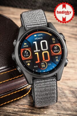 Correa de nailon Ricardo 20mm (para Garmin Fenix 8/7S/6S (43mm), etc.), gris, pasante