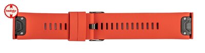 Correa de silicona Ricardo 26mm (para Garmin Fenix 8/7X/6X (51mm), Tactix etc.), rojo V1, QuickFit