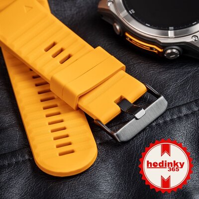 Correa de silicona Ricardo 26mm (para Garmin Fenix 8/7X/6X (51mm), Tactix etc.), naranja V1, QuickFit