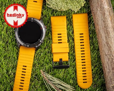 Correa de silicona Ricardo 26mm (para Garmin Fenix 8/7X/6X (51mm), Tactix etc.), naranja V1, QuickFit